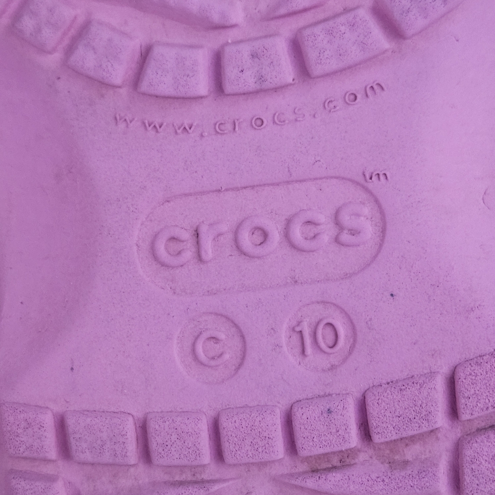 Crocs Classic Clog Girl SZ 10 Slip-On Light Pink Water Shoes - Picture 10 of 12